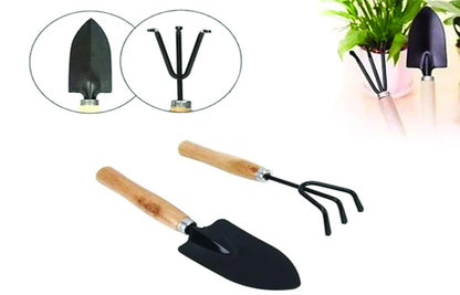 Compact Gardening Trio | Hand Cultivator, Trowel, and Fork (Set of 3)