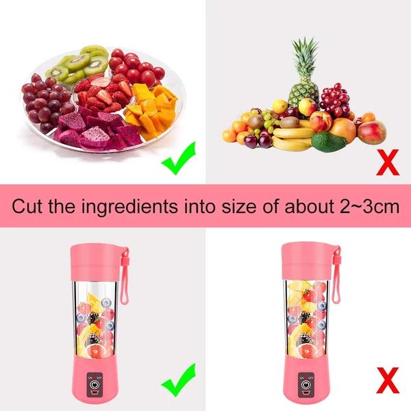 Portable USB Electric Juicer – 6 Blades, Perfect Protein Shaker for Smoothies & Juice, Rechargeable & Compact