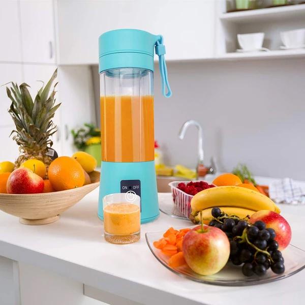 Portable USB Electric Juicer – 6 Blades, Perfect Protein Shaker for Smoothies & Juice, Rechargeable & Compact