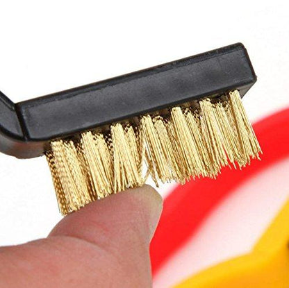 Heavy-Duty Mini Wire Brush Set | Brass, Nylon & Stainless Steel Bristles