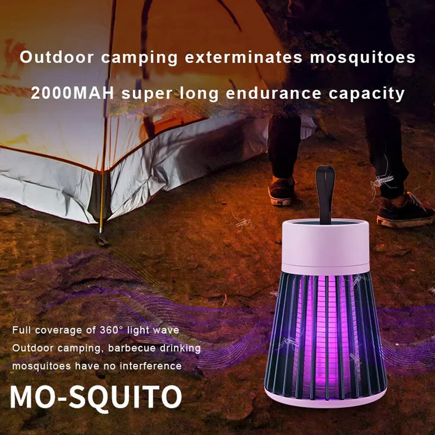 USB-Powered Mosquito Killer Machine - LED Bug Zapper Lamp for Indoor and Outdoor Use