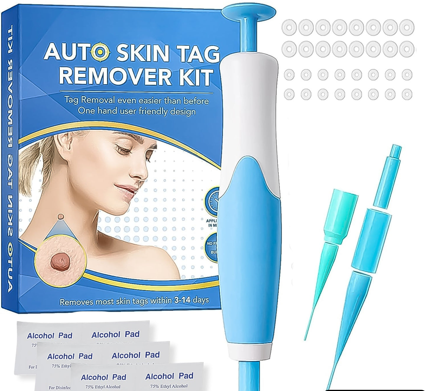 Skin Tag Remover Kit 2-in-1 for Micro to Large Warts (2 mm - 8 mm)