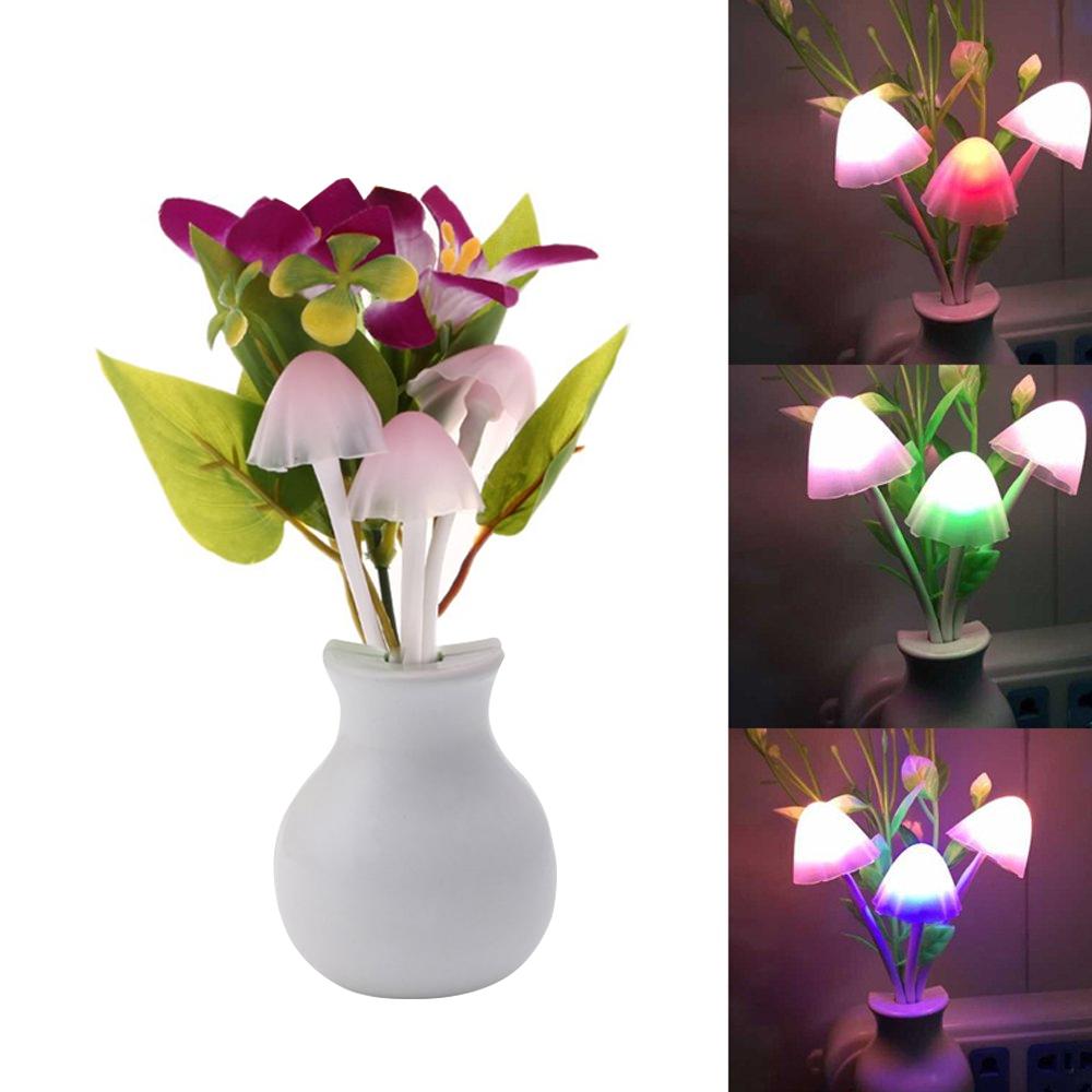 LED Dream Night Light: Auto ON/OFF Sensor Mushroom Lamp (Multicolor)