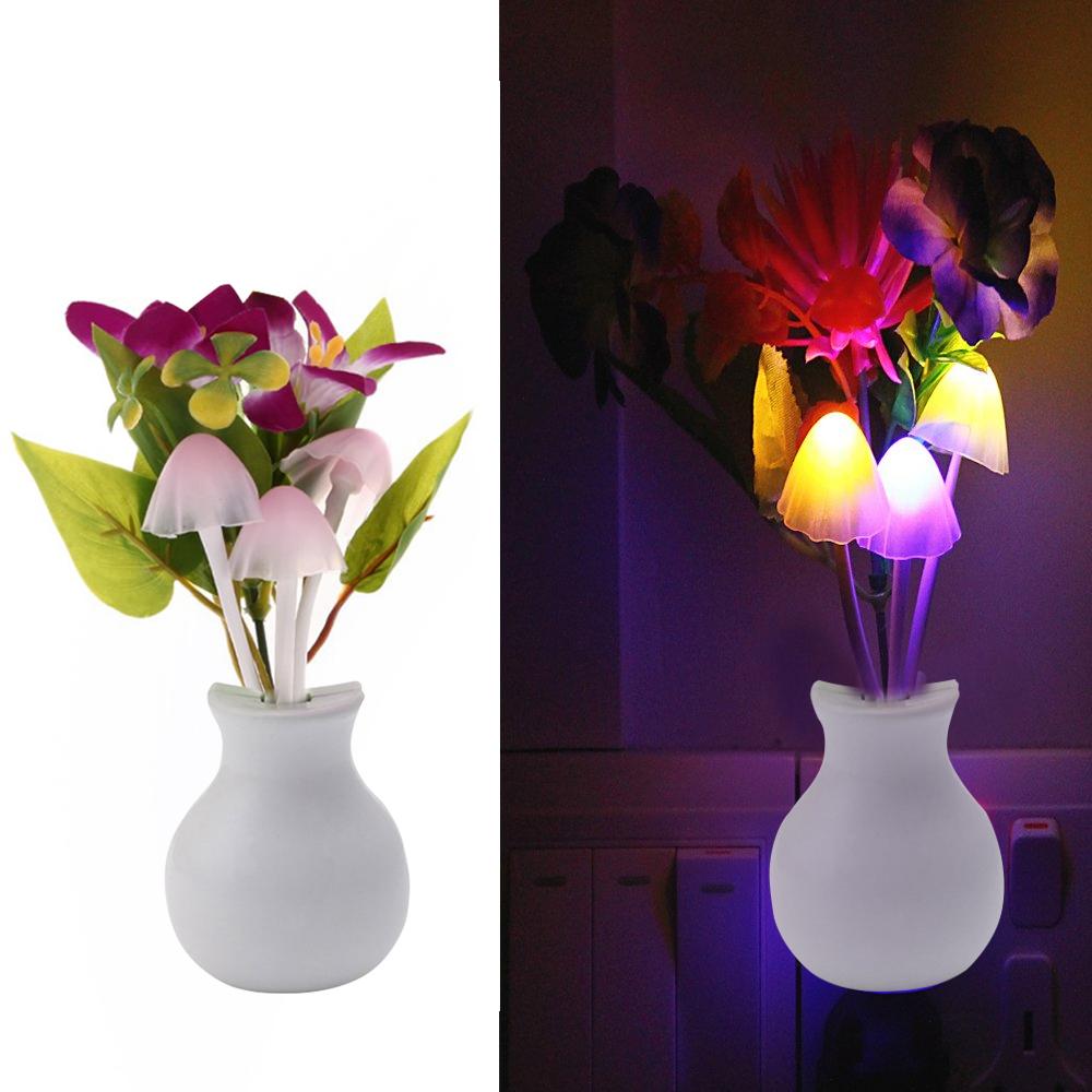 LED Dream Night Light: Auto ON/OFF Sensor Mushroom Lamp (Multicolor)