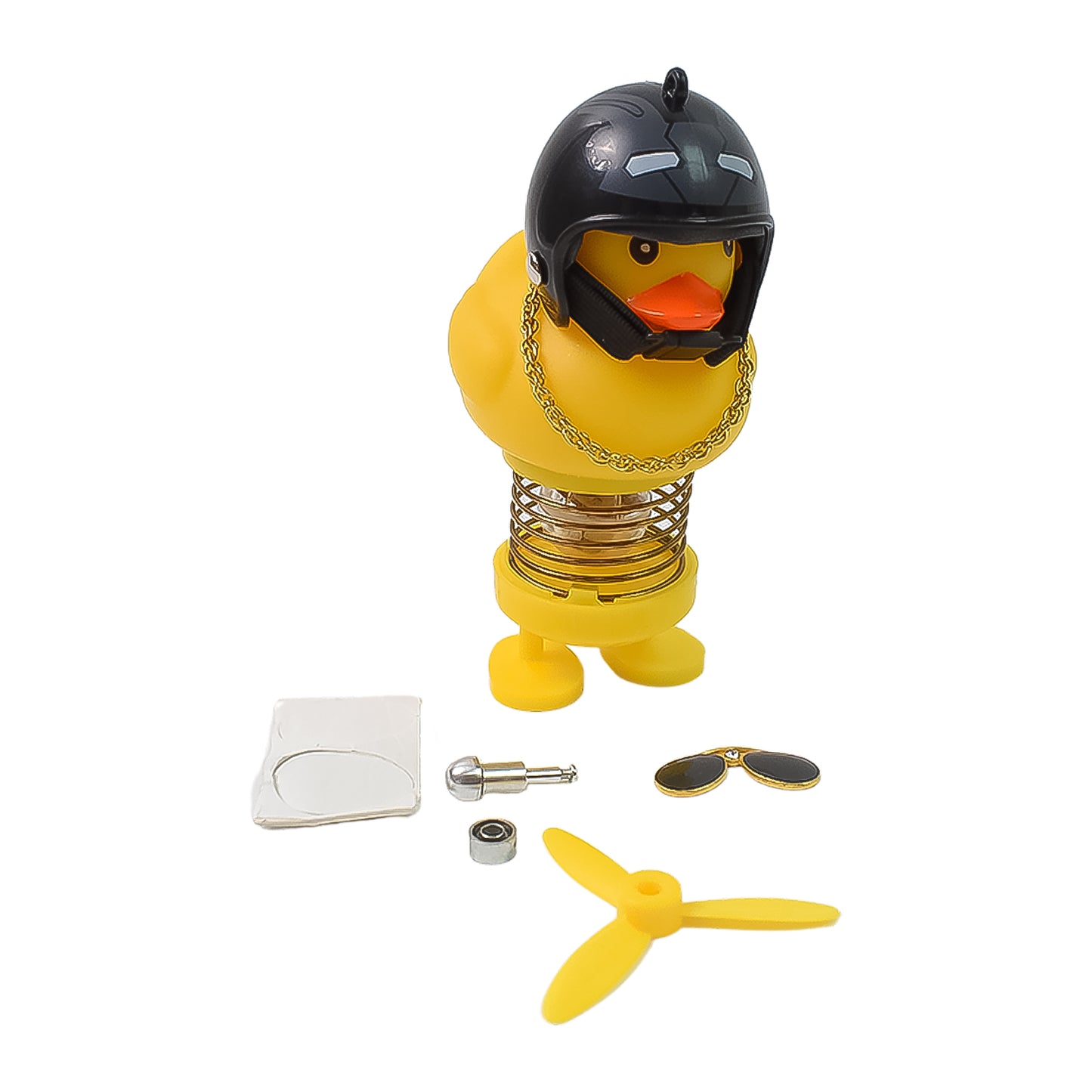 Car & Bike Bell - Spring Doll Dance Duck with Propeller Helmet (Mixed Design, 1 Pc)