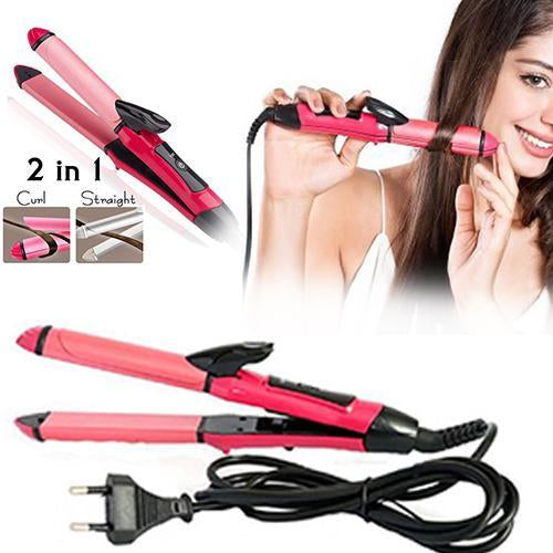 Hair Straightener and Curler Machine (2 In 1 ) - Versatile Hair Iron for Women