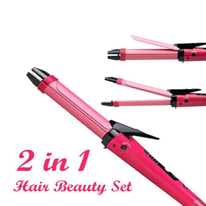 Hair Straightener and Curler Machine (2 In 1 ) - Versatile Hair Iron for Women