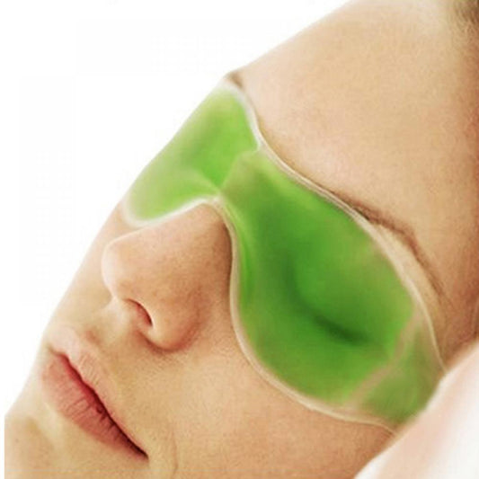 Green Cold Eye Mask with Stick-on Straps