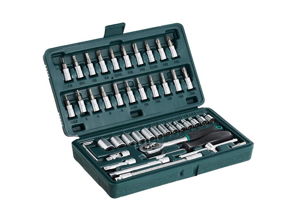 Comprehensive 46-Piece Socket Set (Black)