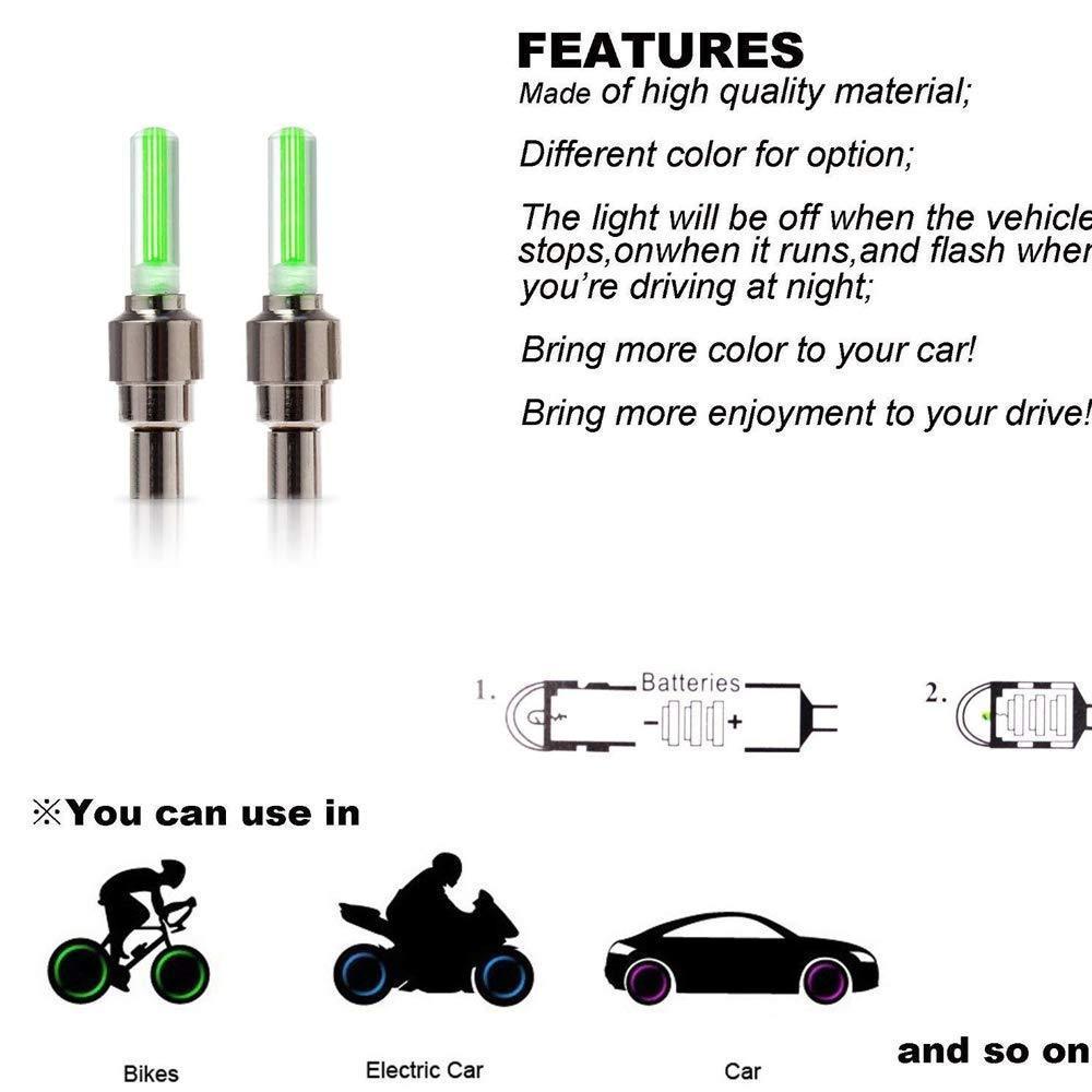 Tire Valve Cap Lights - LED Bike Wheel Lights