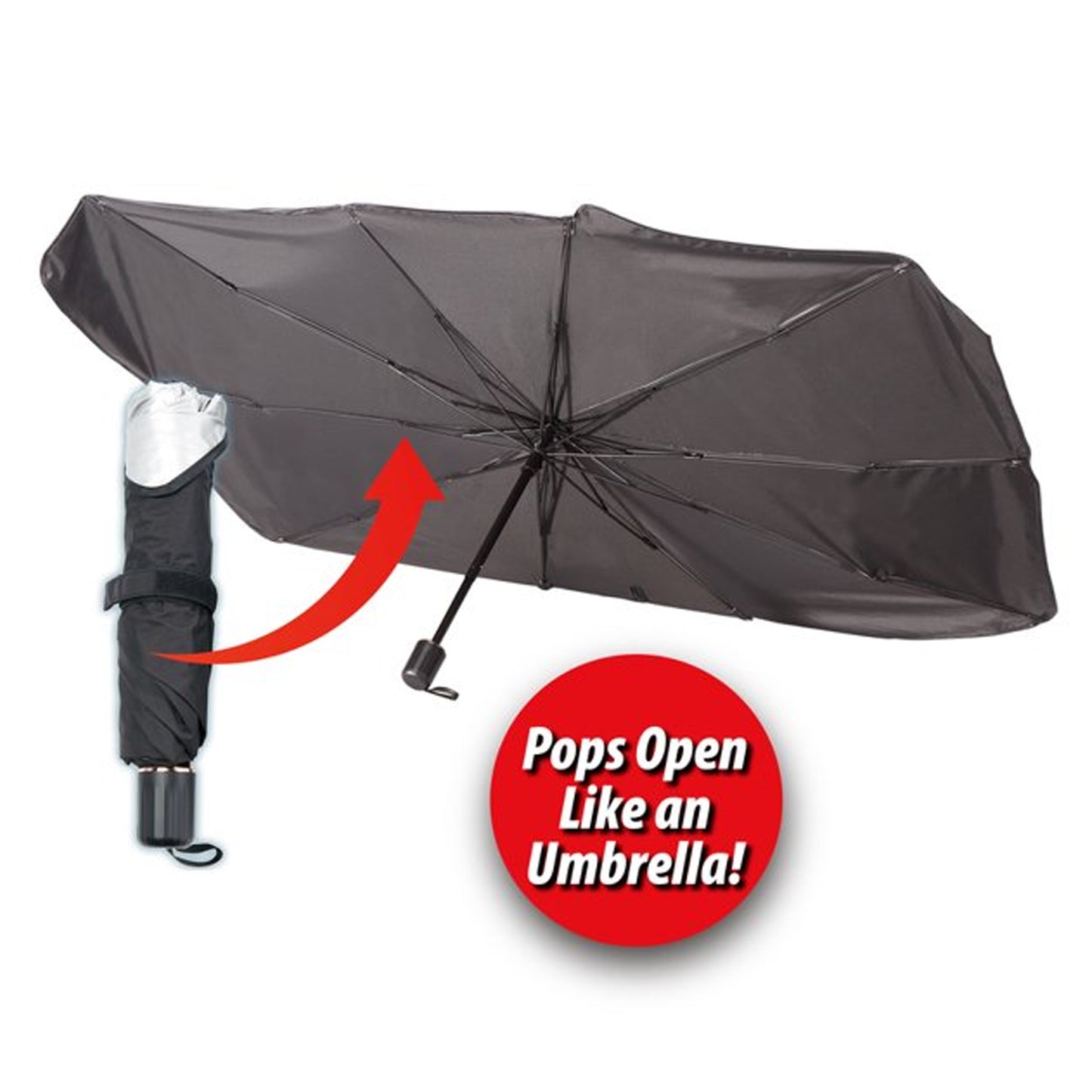 Foldable Windshield Umbrella Sun Shade Cover - Automotive Front Sunshade with Heat Insulation Shield (Fits Various Models)