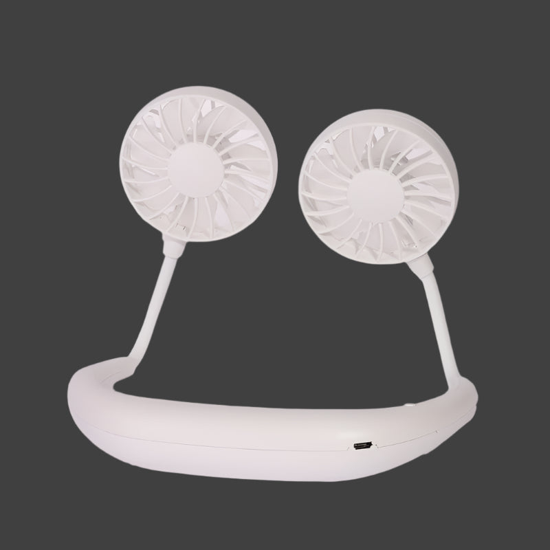 Wearable Neckband Fan - Portable USB Rechargeable Mini Fan with Headphone Design