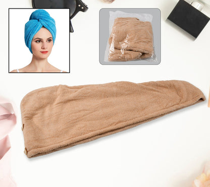 Quick-Dry Microfiber Hair Wrap Towel Cap – Super Absorbent & Soft