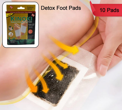 Cleansing Detox Foot Pads with Ginger and Salt (10pcs)