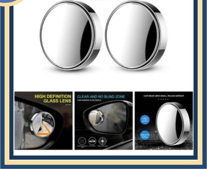 Car Blind Spot Side Mirror - HD Round Glass (2 Pcs Set)