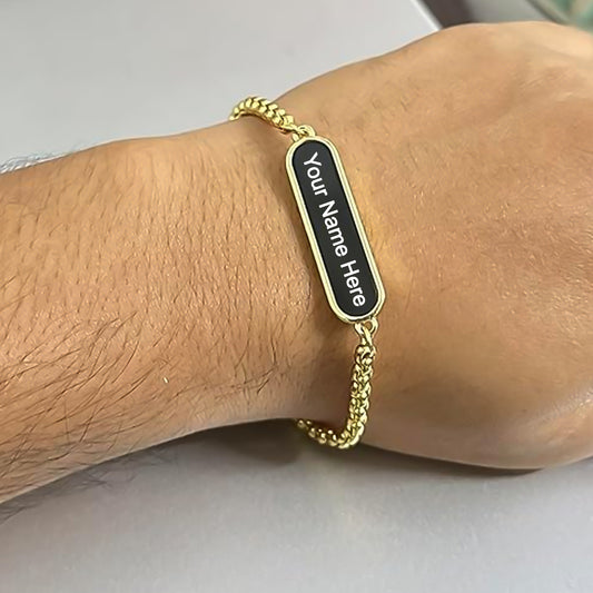 Precious Connection: Golden Bracelet Rakhi Gift (1 Pc)