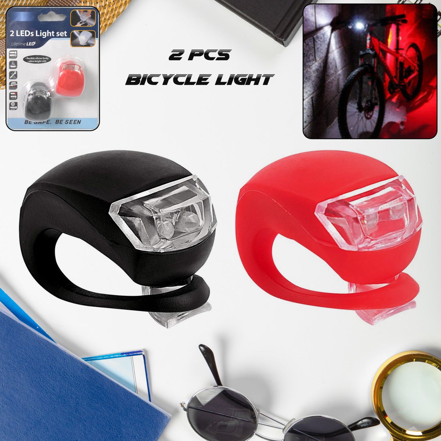 LightCycle: LED Bike Lights - Silicone Set (2 Pcs)