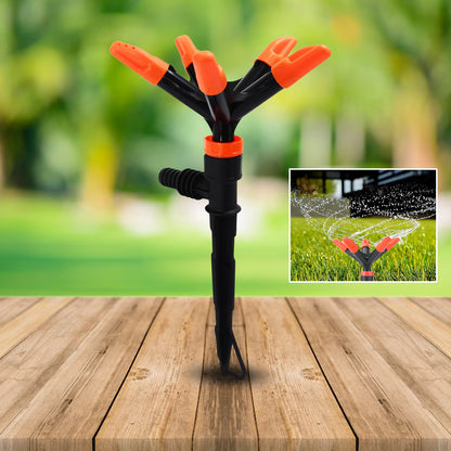 360° Rotating 5-Arm Automatic Garden Sprinkler - Adjustable and Efficient