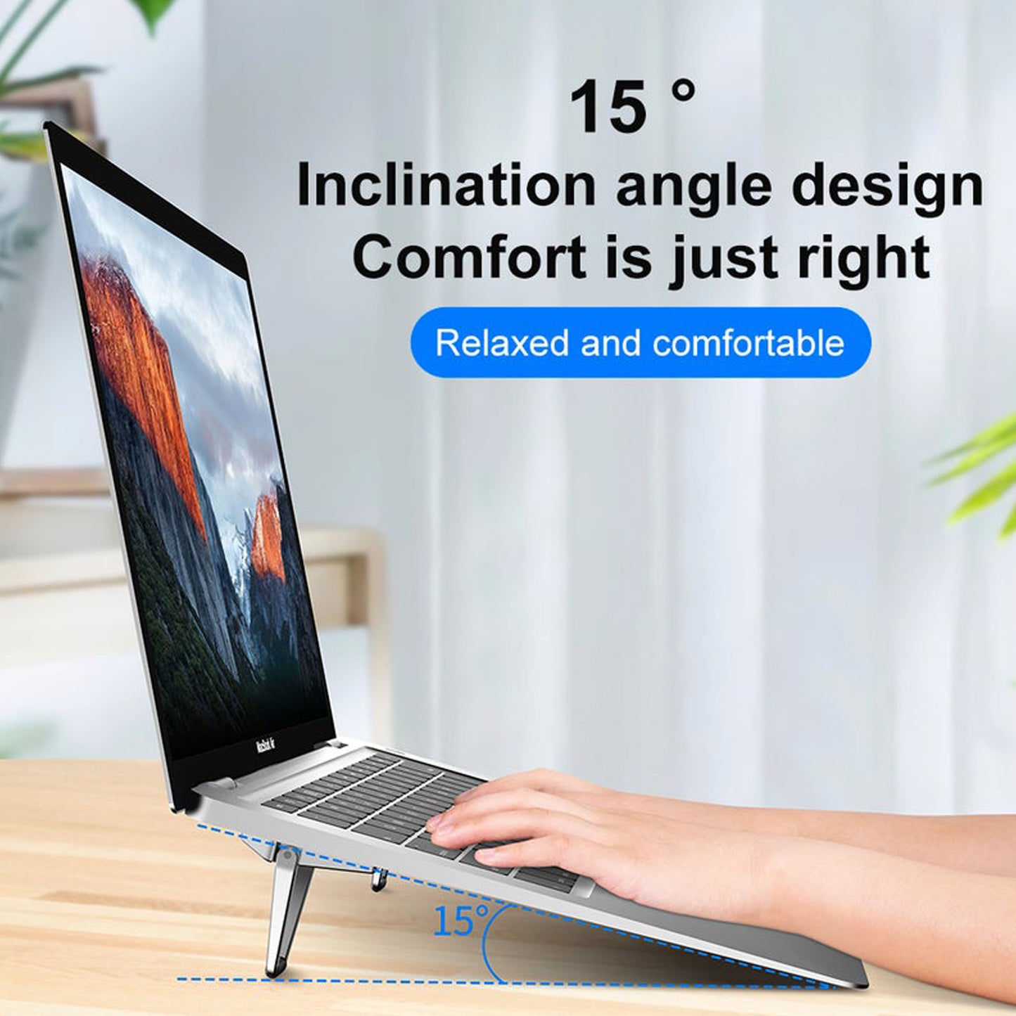 Mini Premium Metal Folding Portable Stand: Universal Compatibility for Laptops, Keyboards, and Tablets