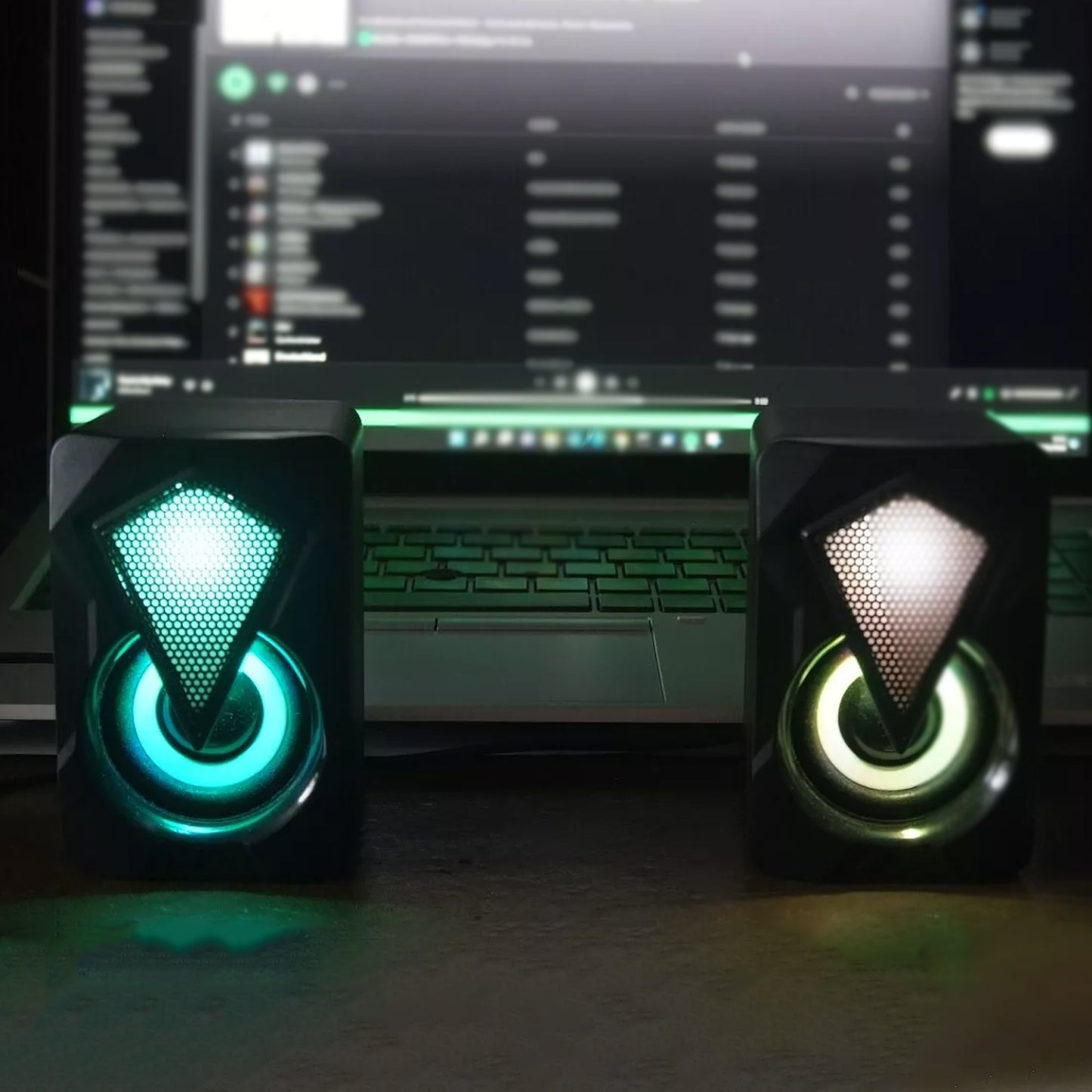 SoundGlow: RGB USB Desktop Speakers (2 Pc Set)