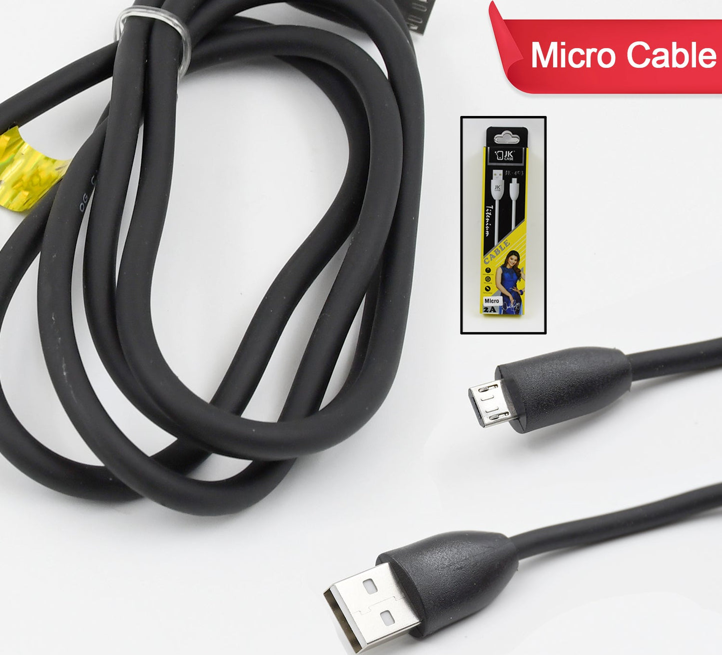 Fast Charging (2A)  for Android - Tough Long Micro Cable (1 Pc)