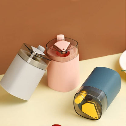 Automatic Pop-Up Round Toothpick Dispenser Plastic Holder For Kitchen