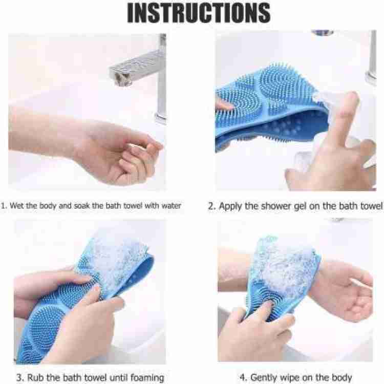 Silicone Back Scrubber – Dual-Sided Brush for Skin Exfoliation and Cleansing