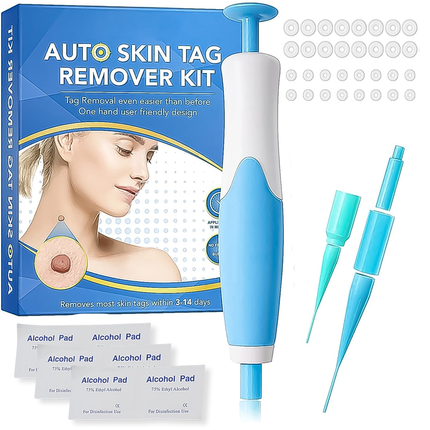 Skin Tag Remover Kit 2-in-1 for Micro to Large Warts (2 mm - 8 mm)