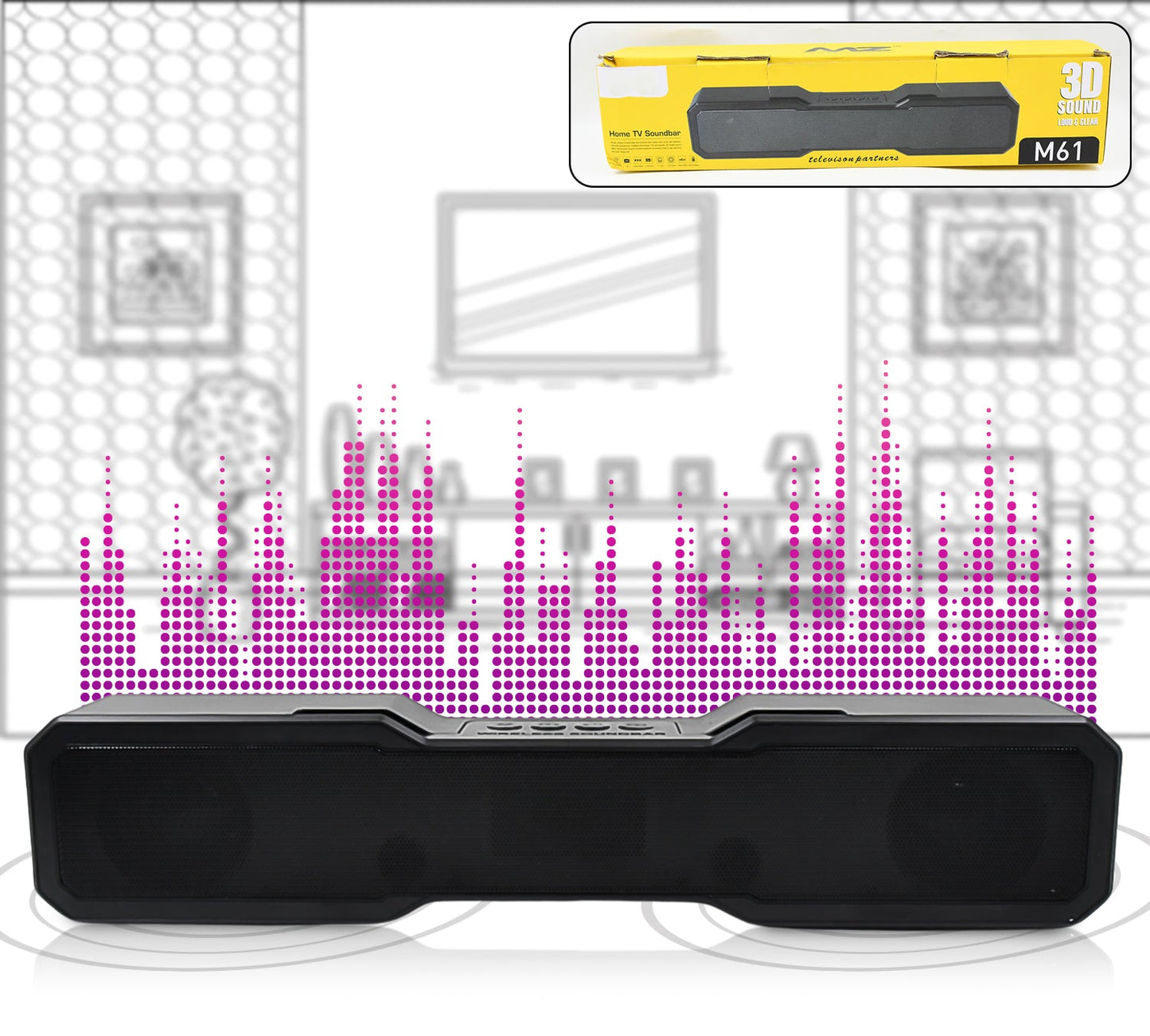 3d Sound Wireless Bluetooth Speaker (1 Pc)