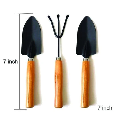 Compact Gardening Trio | Hand Cultivator, Trowel, and Fork (Set of 3)