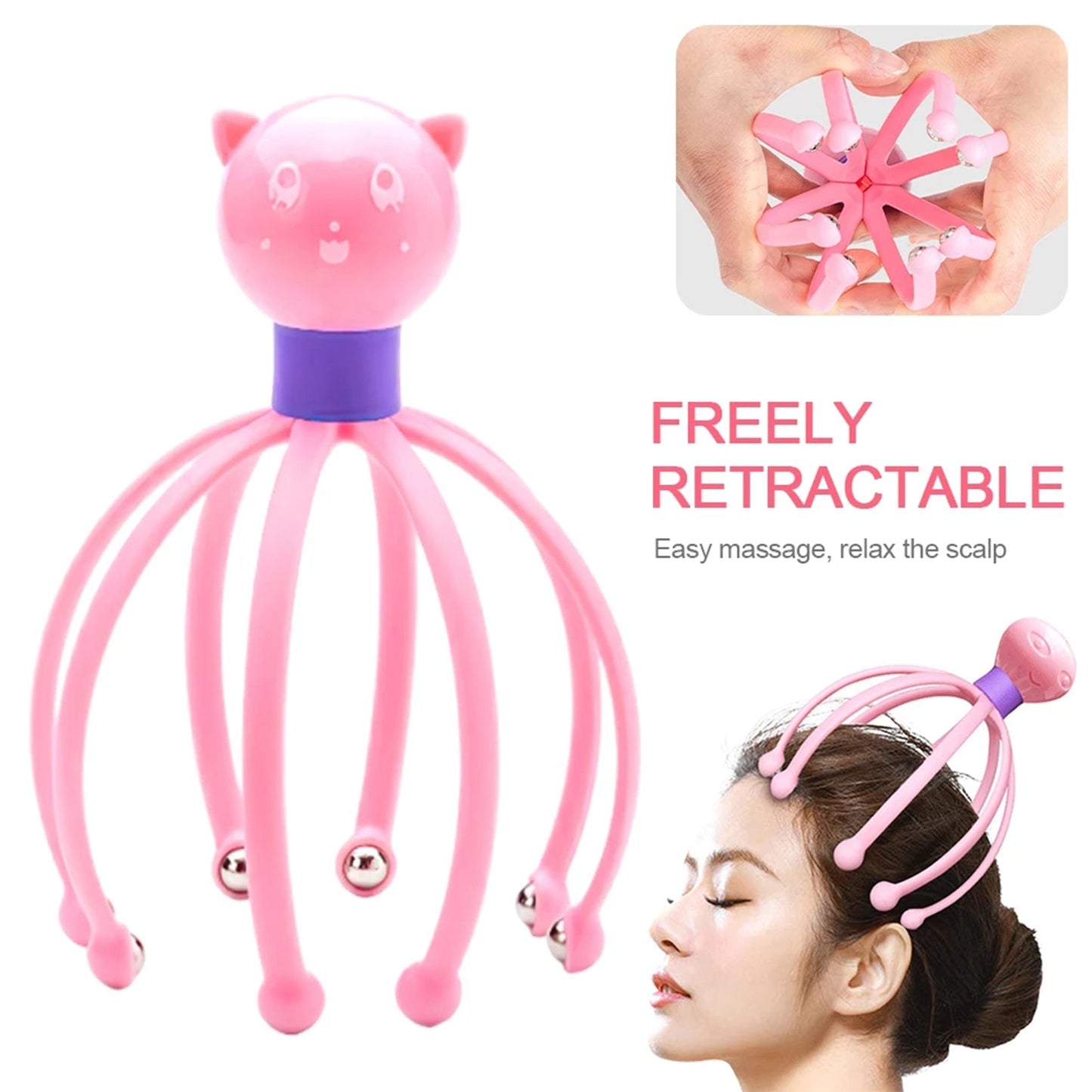 Soothing Octopus Scalp Massager for Stress Relief