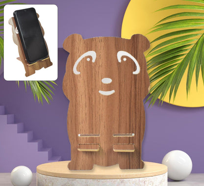 Cartoon Shape Design Mobile Stand-Wooden (1 Pc)