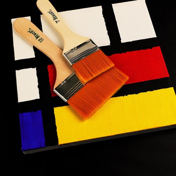 Premium 12-Piece Flat Painting Brush Set