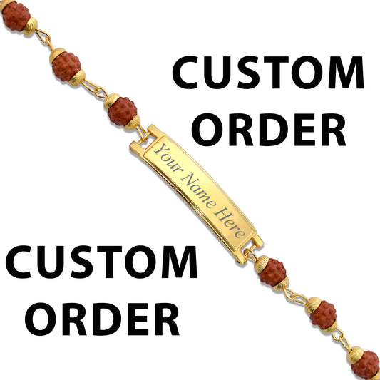 Divine Connection: Personalized Rudraksh Rakhi