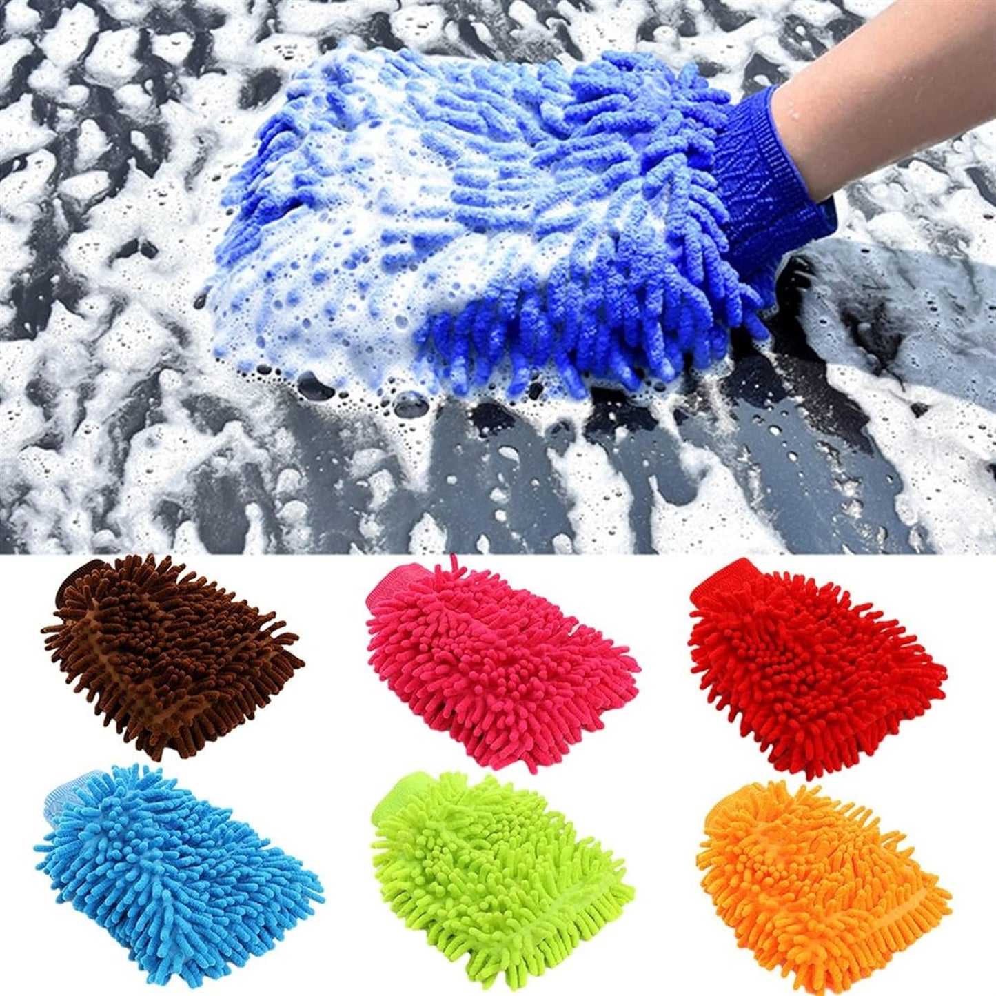 Dual-Sided Microfiber Hand Glove Duster