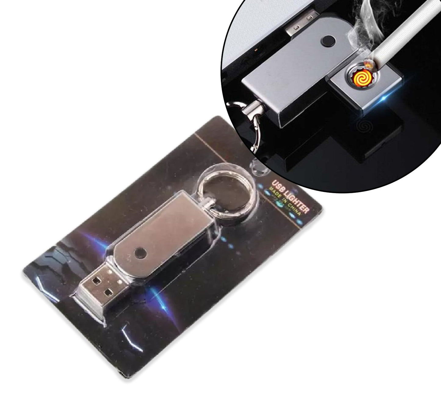 USB Mini Portable Lighter - Thin Metal, Creative Design