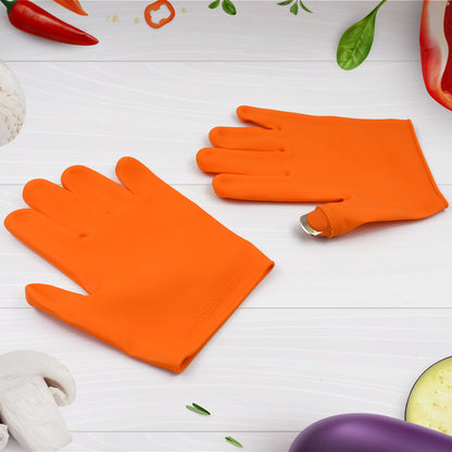 Silicone Thumb Knife Finger Protector Gears - Cutting & Harvesting Garden Gloves (Right-Handed)