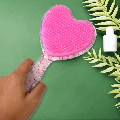 Heart Shape Hair Brush with Massage & Detangling for Kids - Suitable for All Hair Types