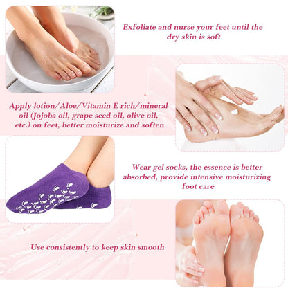 House of Beauty Aloe Vera Paraffin Foot Socks for Smoothening Cracked Heels