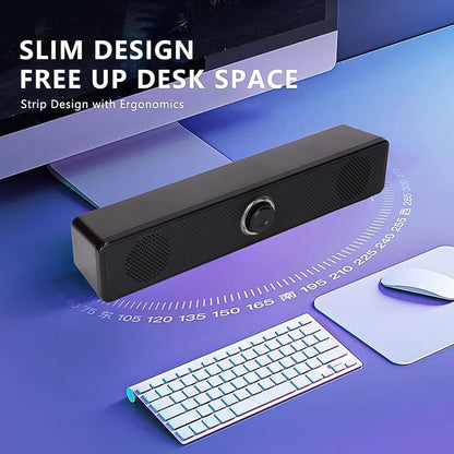 Plug & Play USB Speaker - Crisp Sound for Your Desktop