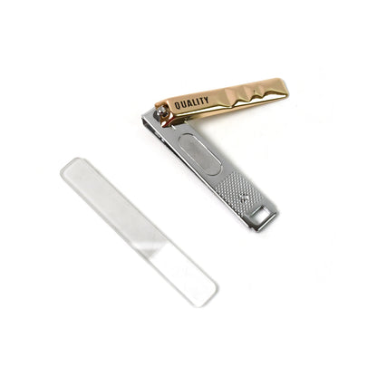 Stainless Steel Nail Clipper with Nail Catcher and File - 1 Pc