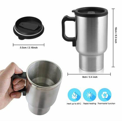 Car Charging Electric Kettle Mug-12v(Silver)