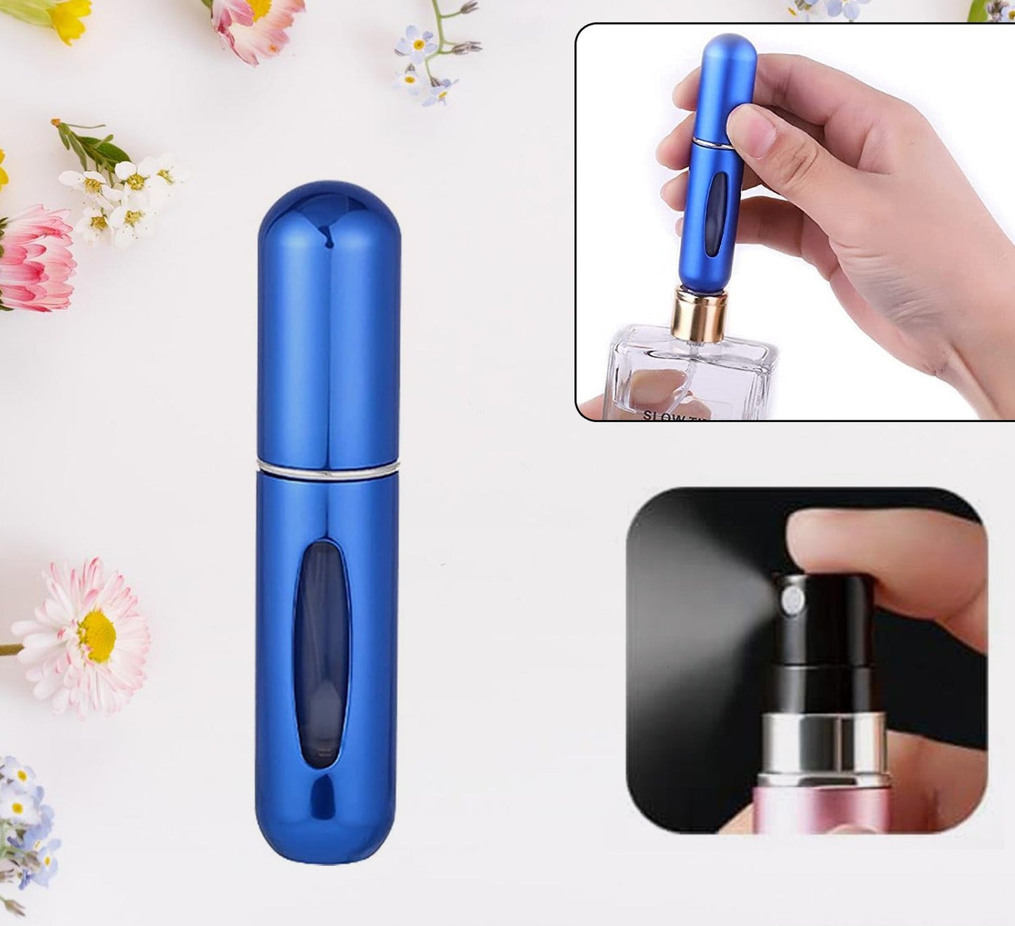 Mini Perfume Refillable Atomizer Container - Portable Spray Bottle for Traveling (1 Pc / Mix Color)