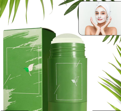 Elecsera Green Tea Purifying Clay Stick Mask Oil Control Anti-Acne Eggplant Solid Fine, Portable Cleansing Mask Mud Apply Mask, Green Tea Facial Detox"