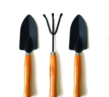 Compact Gardening Trio | Hand Cultivator, Trowel, and Fork (Set of 3)