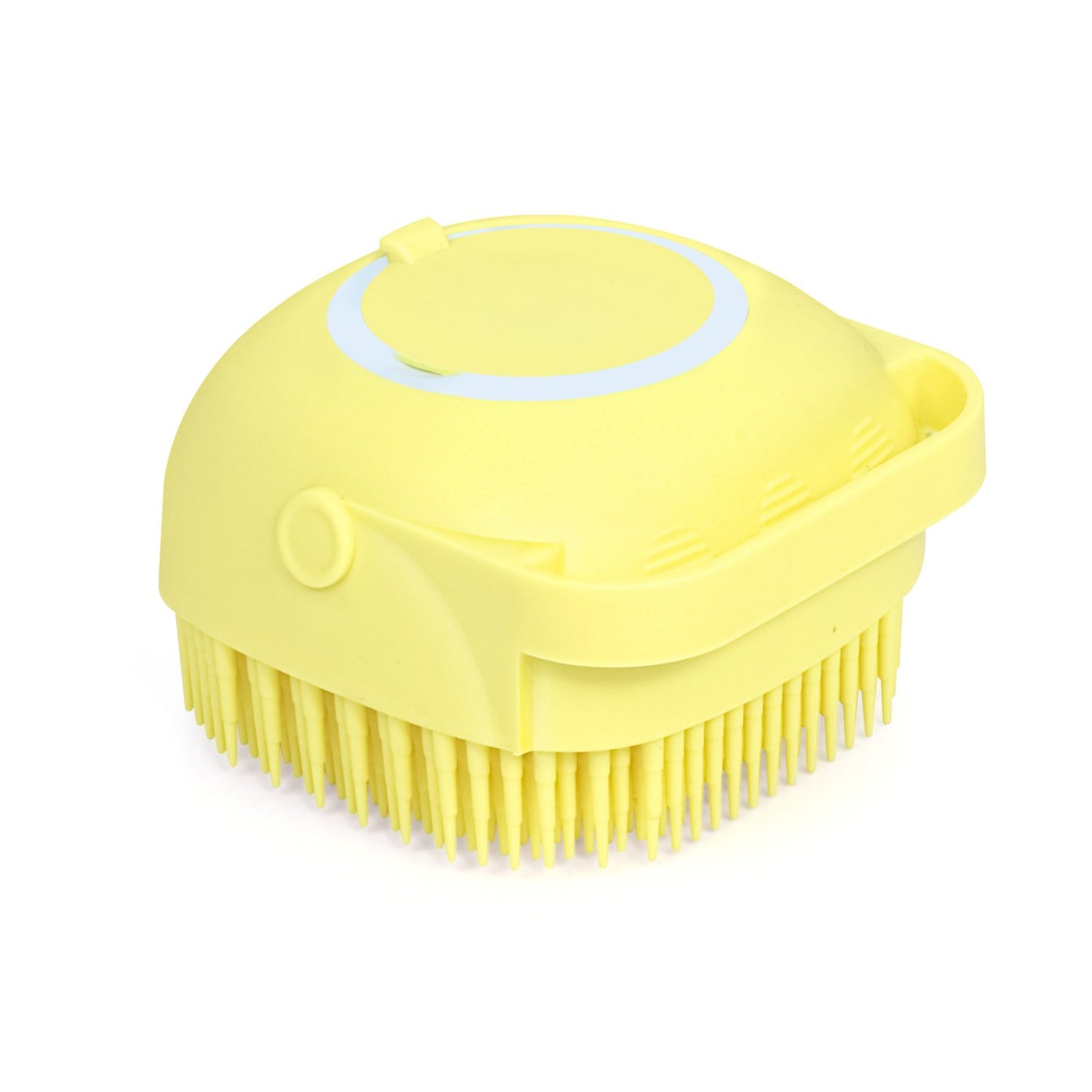 Soft Bristle Silicone Massage Brush – Bath and Shampoo Dispenser Combo