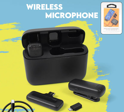 Wireless Microphones, Collar Mic for All Smartphones / Type-C (1 Set)