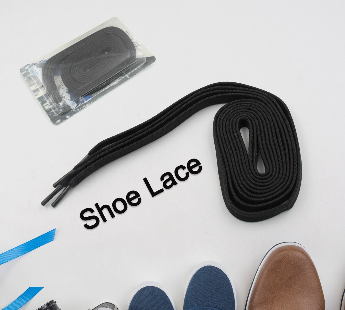 Premium Black Flat Shoelaces – Perfect Fit for Sports Shoes (Men & Women)