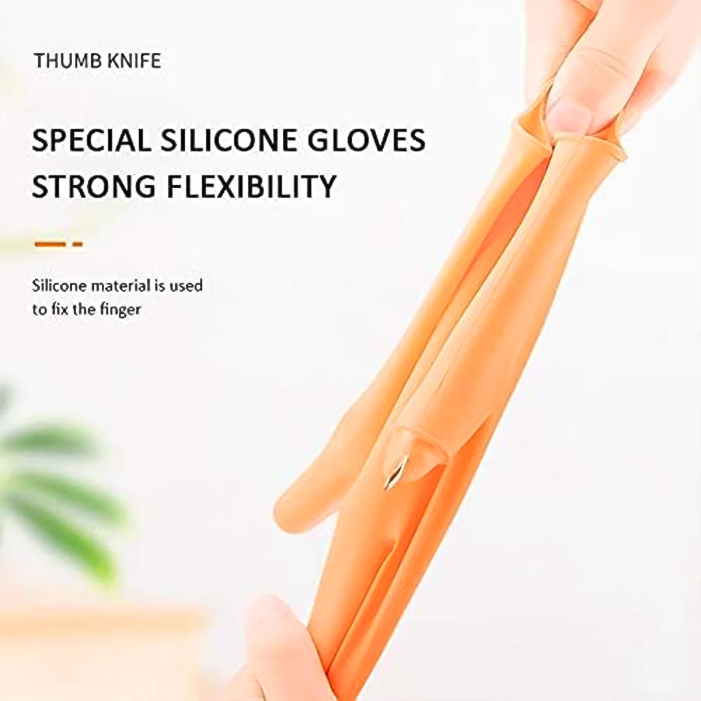 Silicone Thumb Knife Finger Protector Gears - Cutting & Harvesting Garden Gloves (Right-Handed)