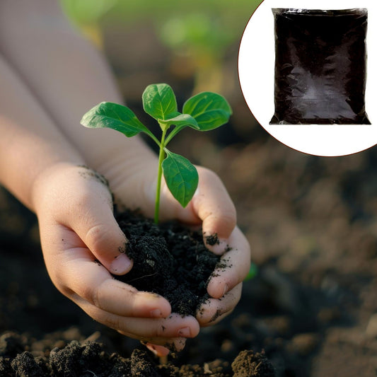 Organic Vermicompost Black Soil - Natural Plant Nutrient for Home Gardens and Potting Mix (1 KG Approx)